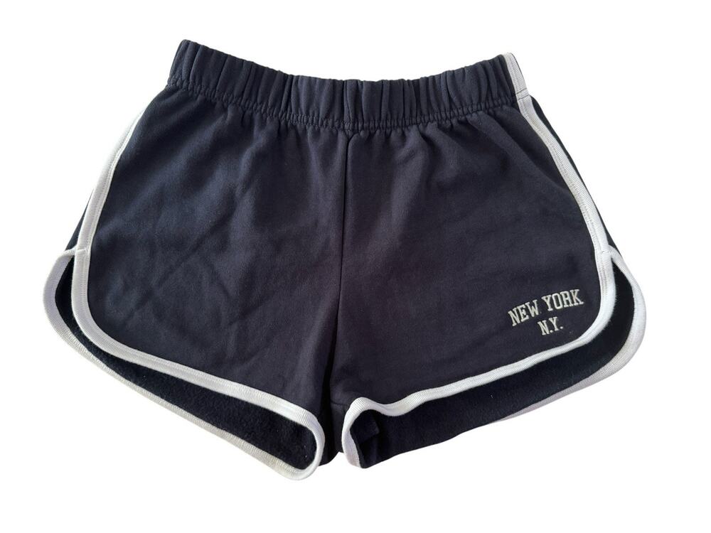 Brandy Melville Shorts Womens One Size Blue Fleece New York Casusl Lounge #NE145